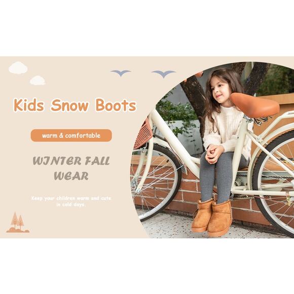 MK Matt Keely Brown Winter Boots With Soft Warm Fleece Lining Toddler Size 7 - Picture 1 of 12